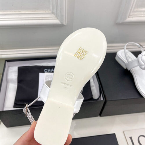High Quality Luxury Chanel Counter Catwalk Style Camellia Sandals – Style 35110 product detail
