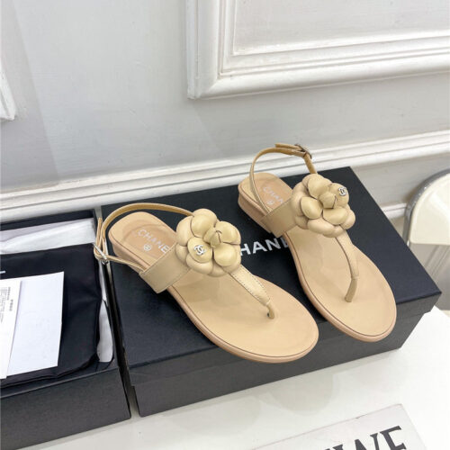 High Quality Luxury Chanel Counter Catwalk Style Camellia Sandals – Style 04038