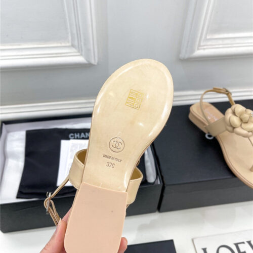 High Quality Luxury Chanel Counter Catwalk Style Camellia Sandals – Style 04038 product detail