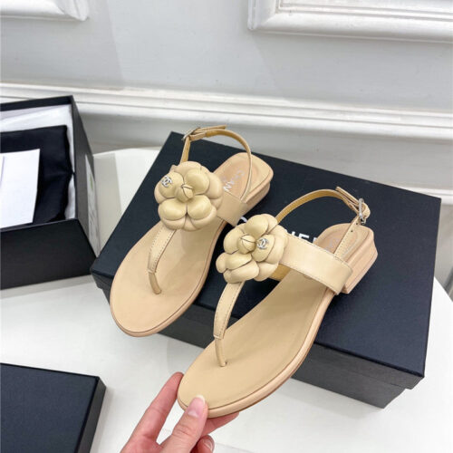 High Quality Luxury Chanel Counter Catwalk Style Camellia Sandals – Style 04038 alternate view