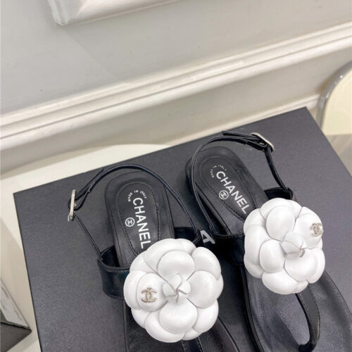 High Quality Luxury Chanel Counter Catwalk Style Camellia Sandals – Style 72966 product detail