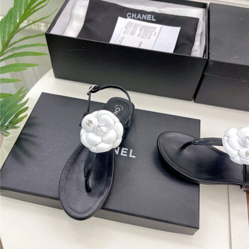 High Quality Luxury Chanel Counter Catwalk Style Camellia Sandals – Style 72966 product detail