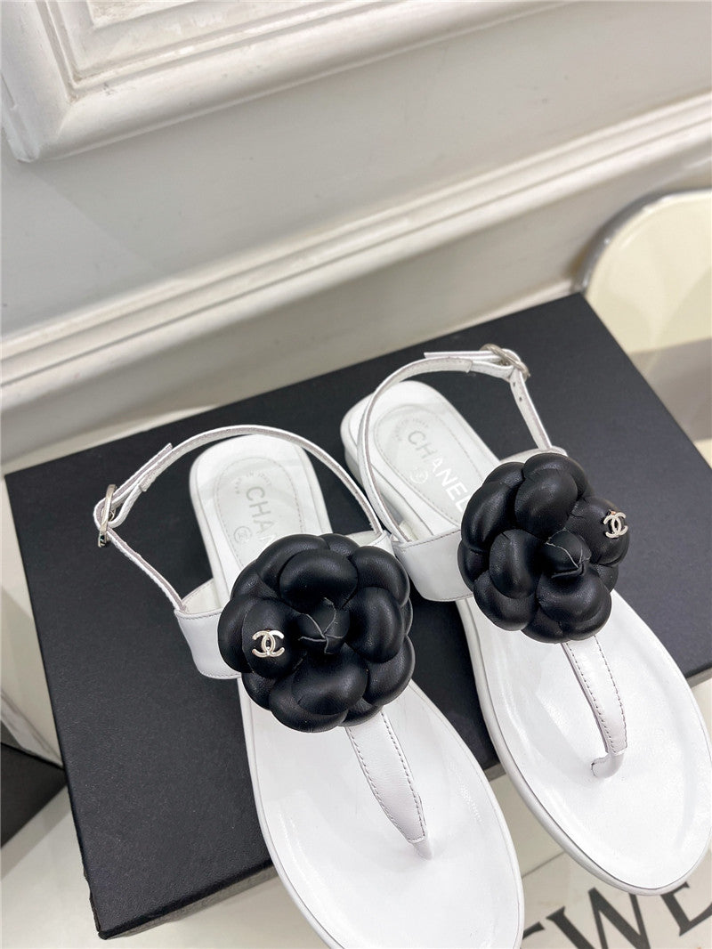 High Quality Luxury Chanel Counter Catwalk Style Camellia Sandals – Style 74662 product detail