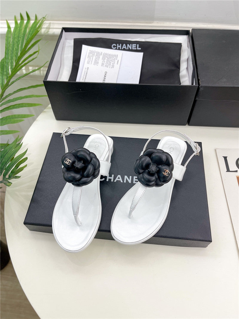 High Quality Luxury Chanel Counter Catwalk Style Camellia Sandals – Style 74662 product detail