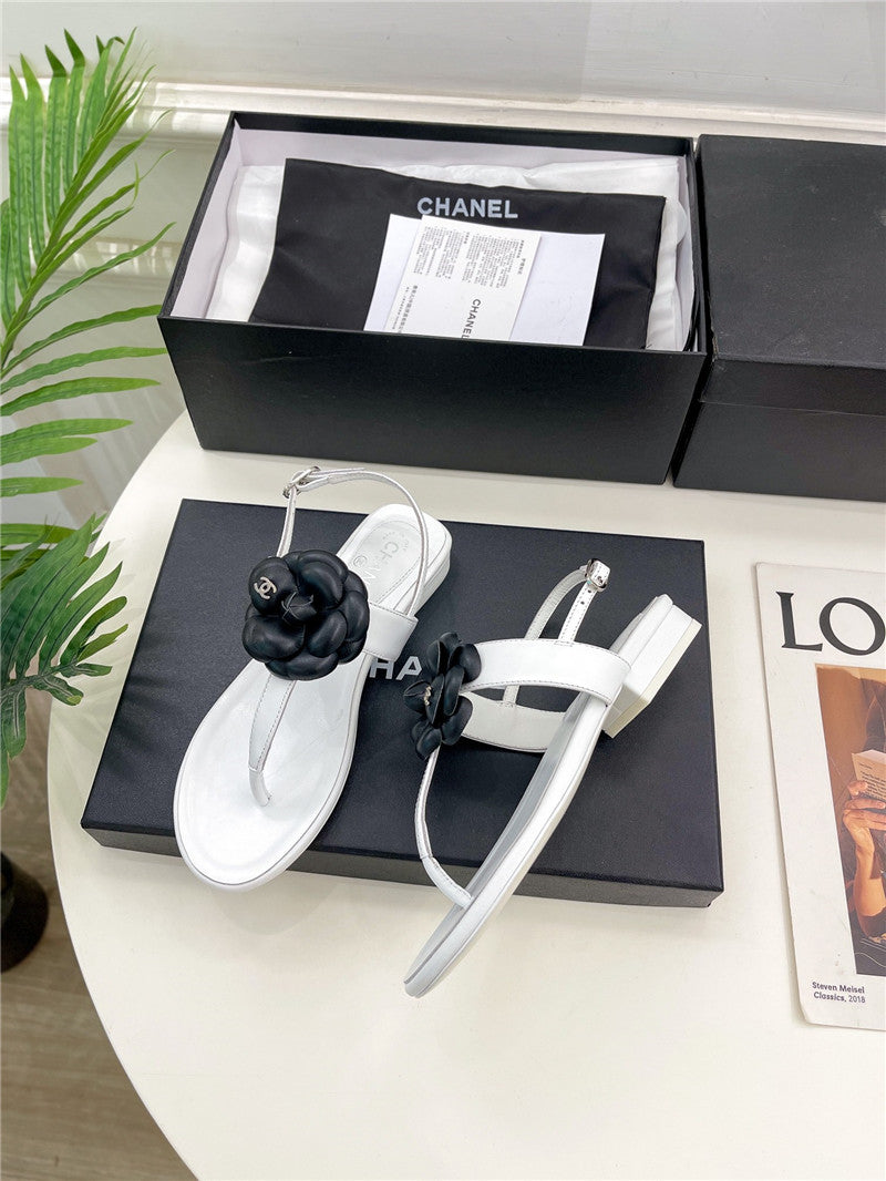 High Quality Luxury Chanel Counter Catwalk Style Camellia Sandals – Style 74662 product detail