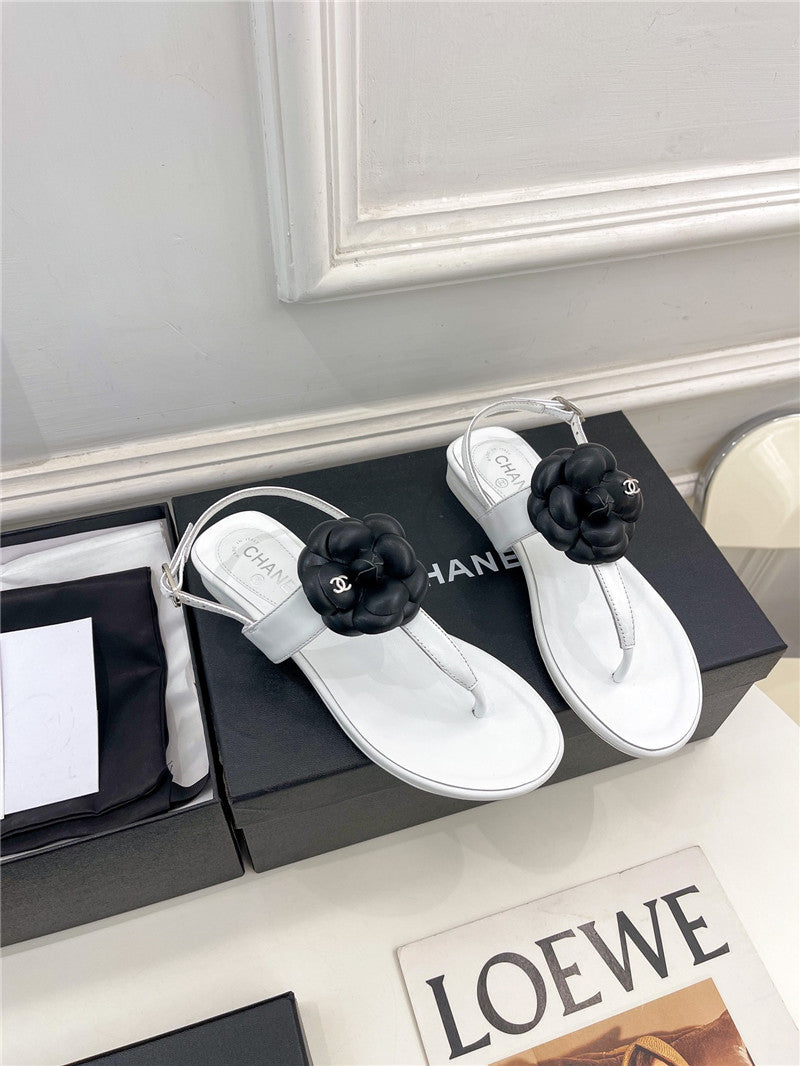 High Quality Luxury Chanel Counter Catwalk Style Camellia Sandals – Style 74662