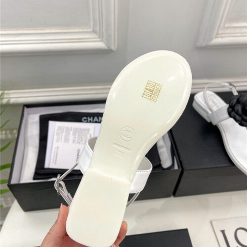 High Quality Luxury Chanel Counter Catwalk Style Camellia Sandals – Style 74662 product detail