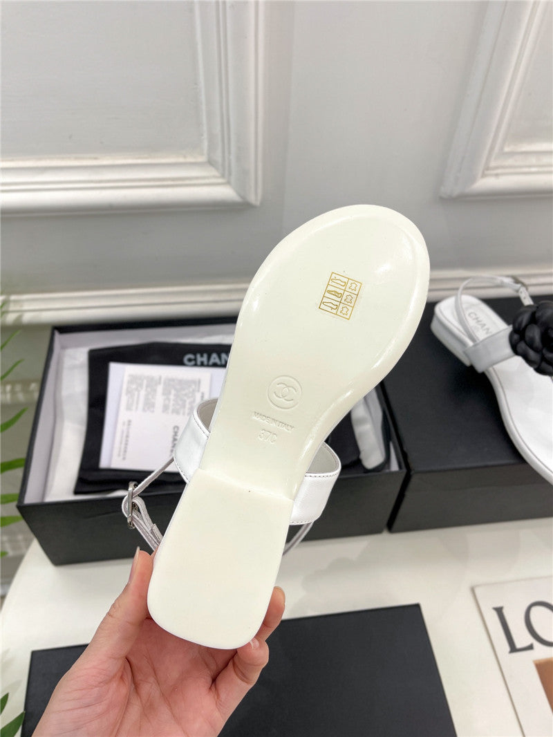 High Quality Luxury Chanel Counter Catwalk Style Camellia Sandals – Style 74662 product detail