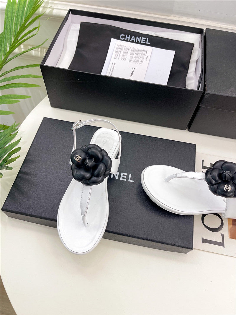 High Quality Luxury Chanel Counter Catwalk Style Camellia Sandals – Style 74662 product detail
