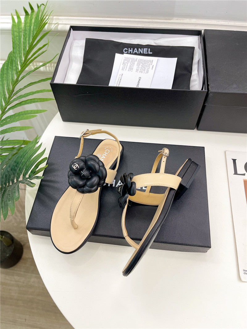 High Quality Luxury Chanel Counter Catwalk Style Camellia Sandals product detail