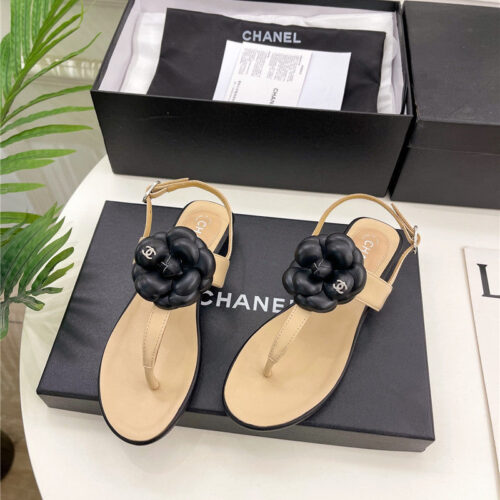 High Quality Luxury Chanel Counter Catwalk Style Camellia Sandals product detail
