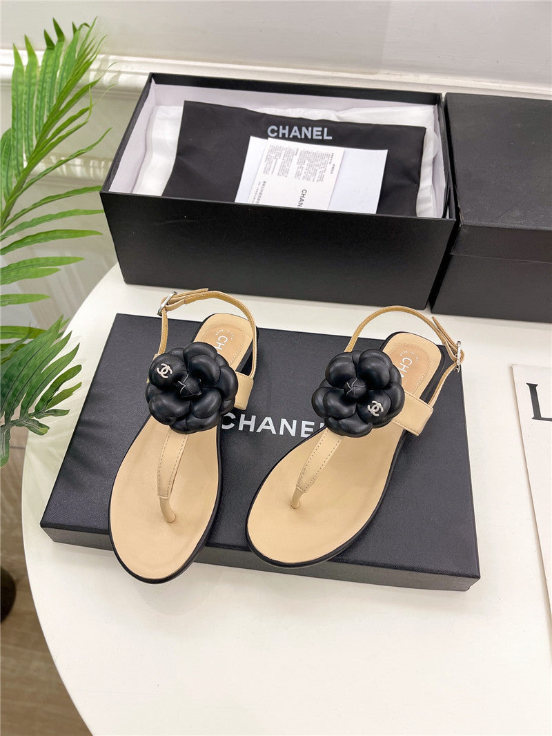 High Quality Luxury Chanel Counter Catwalk Style Camellia Sandals product detail