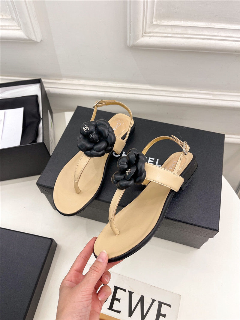 High Quality Luxury Chanel Counter Catwalk Style Camellia Sandals product detail
