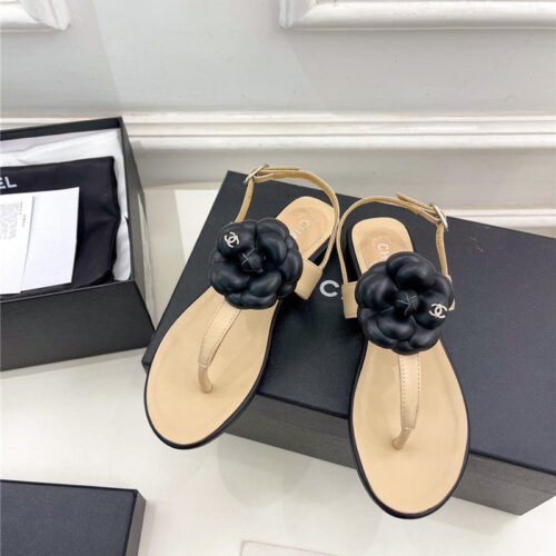 High Quality Luxury Chanel Counter Catwalk Style Camellia Sandals product detail