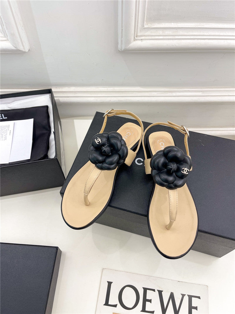 High Quality Luxury Chanel Counter Catwalk Style Camellia Sandals product detail