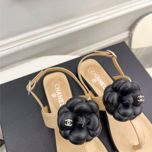 High Quality Luxury Chanel Counter Catwalk Style Camellia Sandals product detail