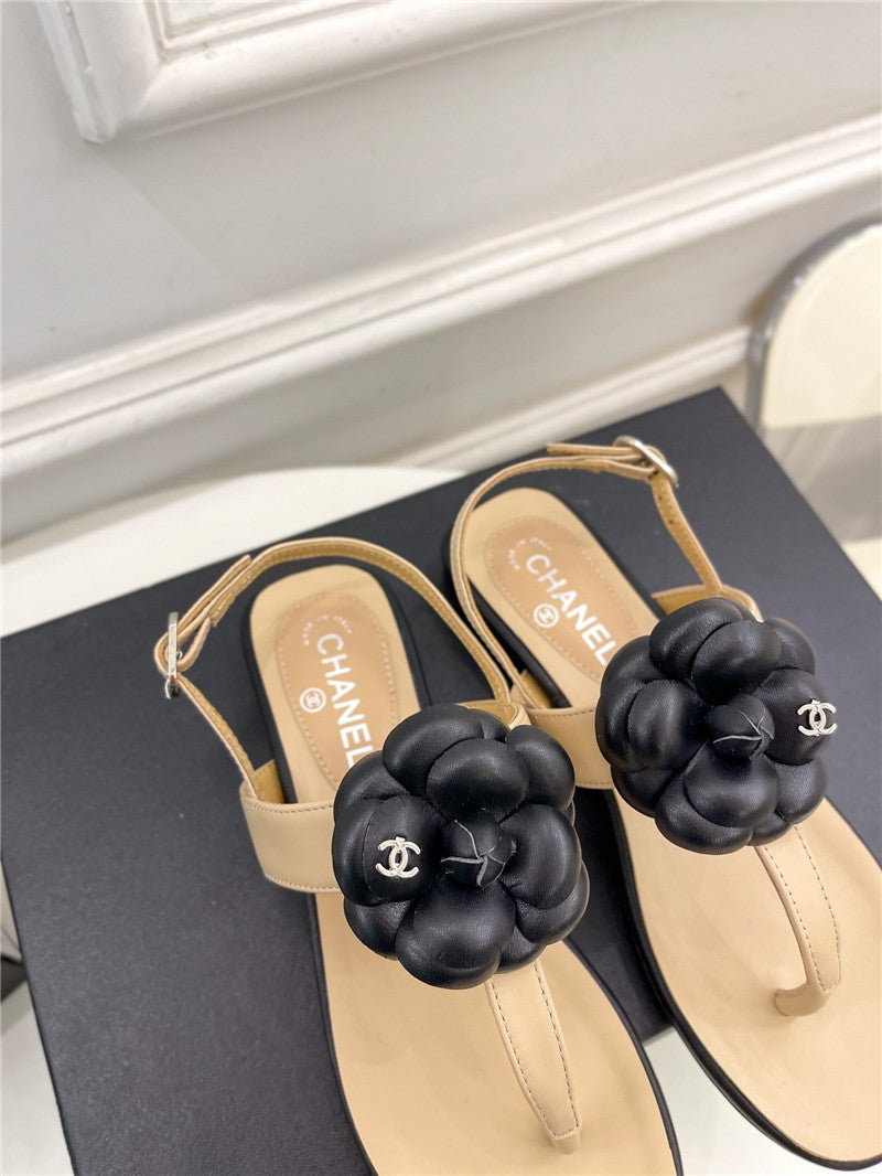 High Quality Luxury Chanel Counter Catwalk Style Camellia Sandals product detail