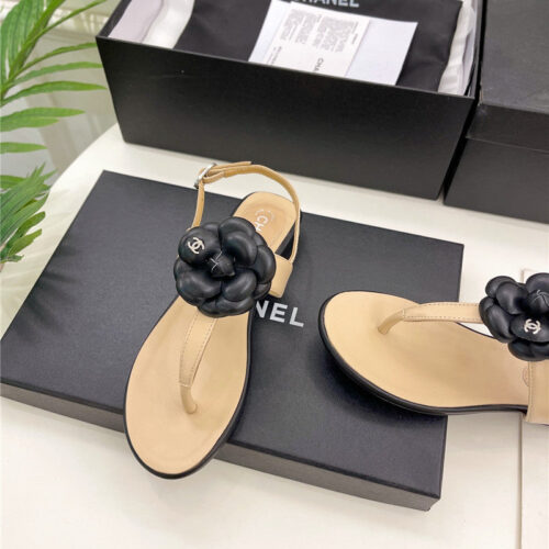 High Quality Luxury Chanel Counter Catwalk Style Camellia Sandals product detail