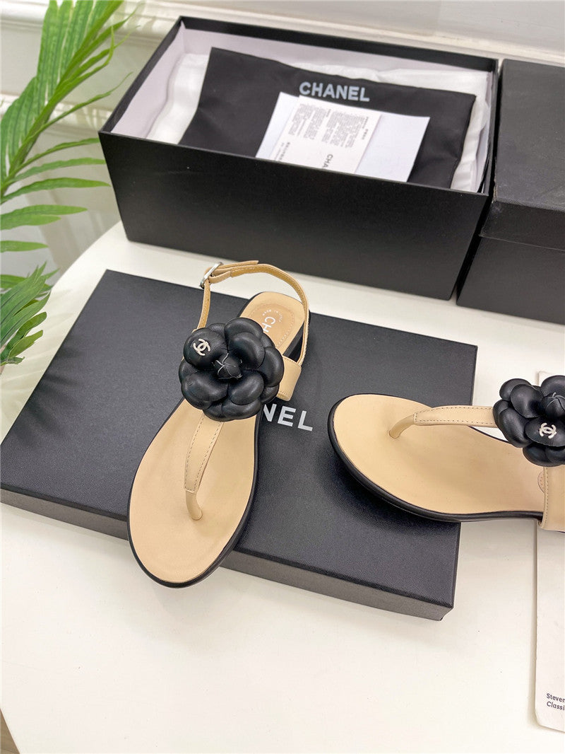 High Quality Luxury Chanel Counter Catwalk Style Camellia Sandals product detail