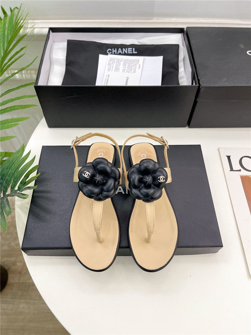 High Quality Luxury Chanel Counter Catwalk Style Camellia Sandals product detail