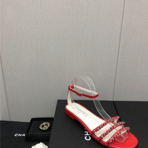 High Quality Luxury Chanel New Chain Flat Sandals – Style 17350 product detail
