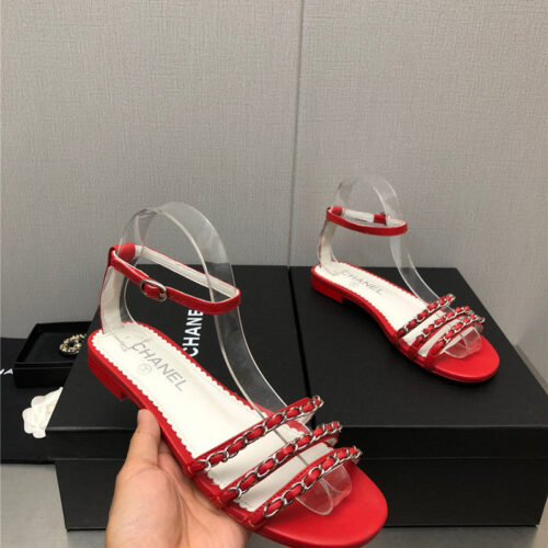High Quality Luxury Chanel New Chain Flat Sandals – Style 17350 product detail