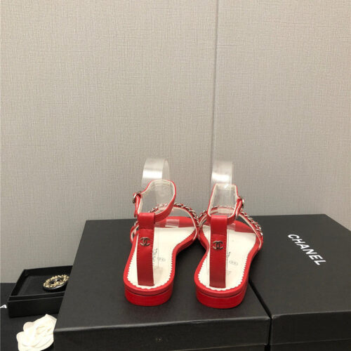 High Quality Luxury Chanel New Chain Flat Sandals – Style 17350 product detail