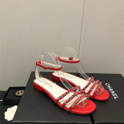 High Quality Luxury Chanel New Chain Flat Sandals – Style 17350