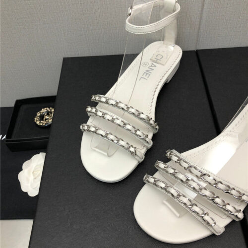 High Quality Luxury Chanel New Chain Flat Sandals – Style 46726 product detail