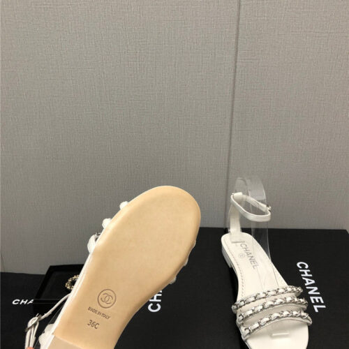 High Quality Luxury Chanel New Chain Flat Sandals – Style 46726 product detail
