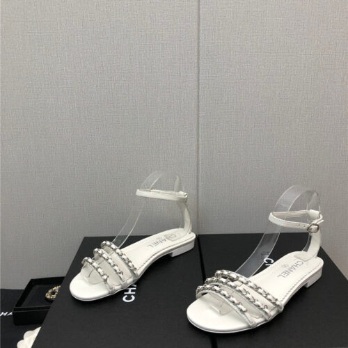High Quality Luxury Chanel New Chain Flat Sandals – Style 46726 alternate view