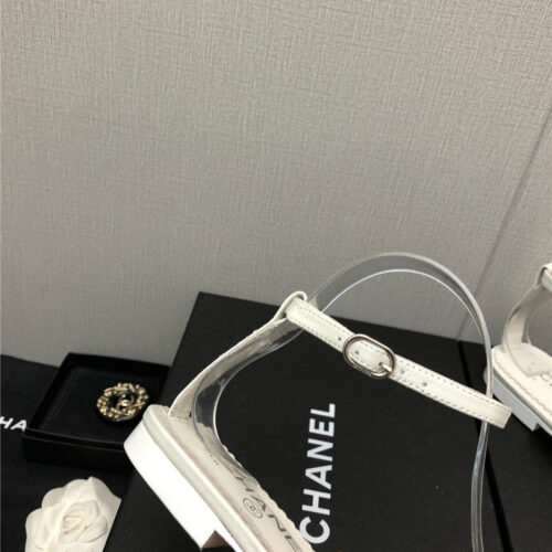 High Quality Luxury Chanel New Chain Flat Sandals – Style 46726 product detail