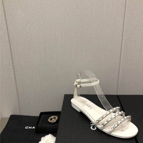 High Quality Luxury Chanel New Chain Flat Sandals – Style 46726 product detail