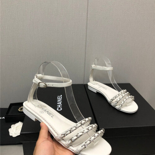 High Quality Luxury Chanel New Chain Flat Sandals – Style 46726 product detail
