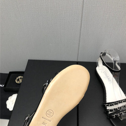 High Quality Luxury Chanel New Chain Flat Sandals product detail