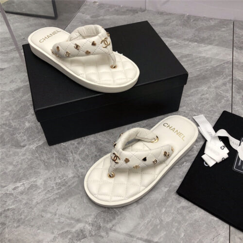 High Quality Luxury Chanel Explosion Iogo Slippers – Style 66534