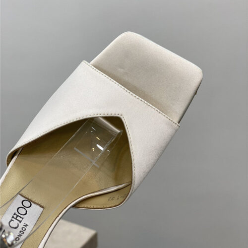 High Quality Luxury Jimmy Choo Crystal Square Toe Fish Toe Sandals – Style 84343 product detail