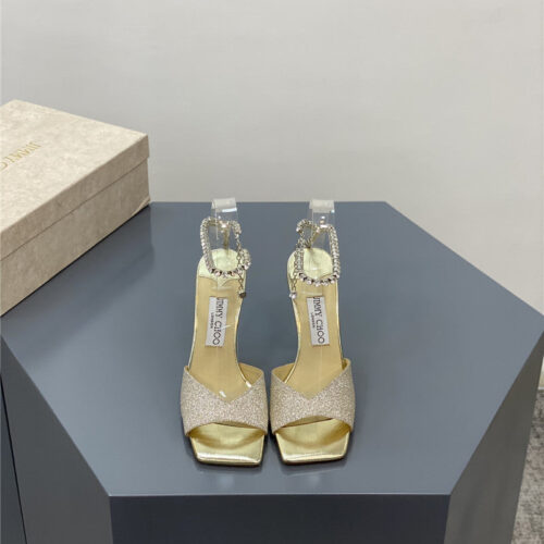 High Quality Luxury Jimmy Choo Crystal Square Toe Fish Toe Sandals – Style 55511 product detail