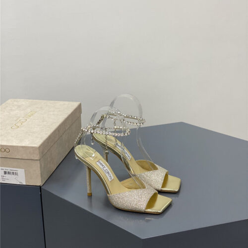 High Quality Luxury Jimmy Choo Crystal Square Toe Fish Toe Sandals – Style 55511 product detail