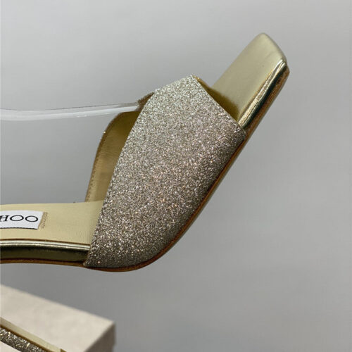 High Quality Luxury Jimmy Choo Crystal Square Toe Fish Toe Sandals – Style 55511 product detail