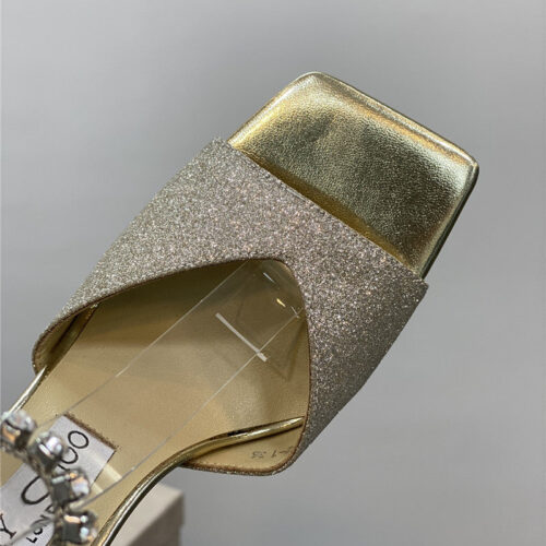 High Quality Luxury Jimmy Choo Crystal Square Toe Fish Toe Sandals – Style 55511 product detail