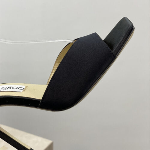 High Quality Luxury Jimmy Choo Crystal Square Toe Fish Toe Sandals product detail