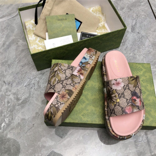 High Quality Luxury Gucci Latest Limited Edition Platform Slippers – Style 66867 alternate view