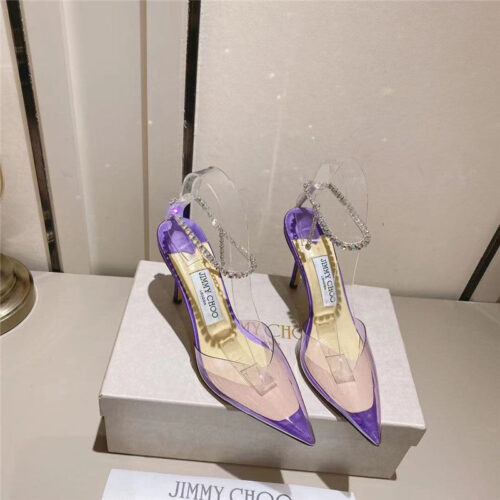 High Quality Luxury Jimmy Choo Paris Window Custom High-Heeled Sandals – Style 06295