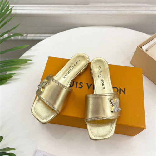High Quality Luxury Louis Vuitton Latest Square Toe Slippers – Style 40419 product detail