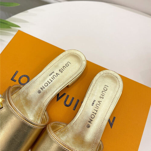 High Quality Luxury Louis Vuitton Latest Square Toe Slippers – Style 40419 product detail