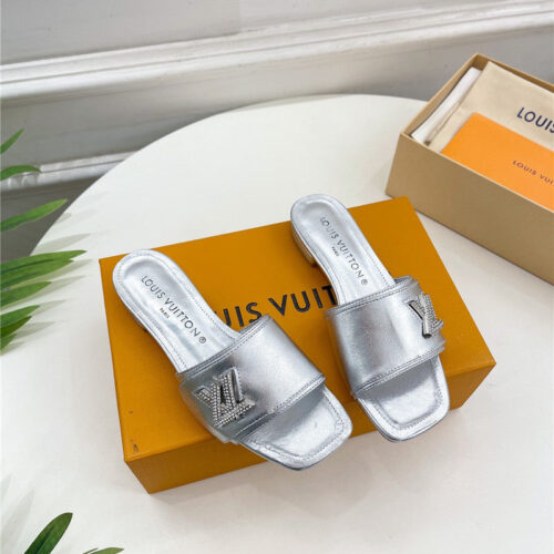 High Quality Luxury Louis Vuitton Latest Square Toe Slippers – Style 38723