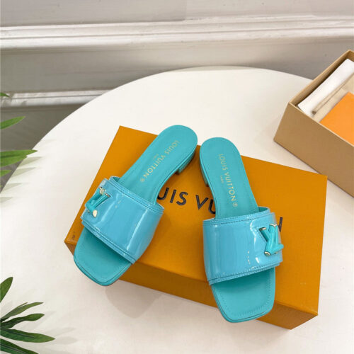 High Quality Luxury Louis Vuitton Latest Square Toe Slippers product detail