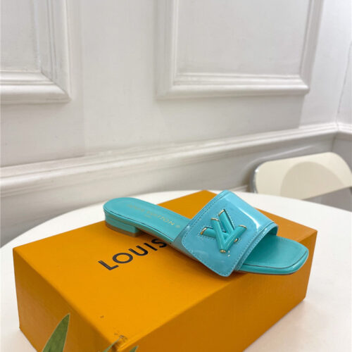 High Quality Luxury Louis Vuitton Latest Square Toe Slippers product detail