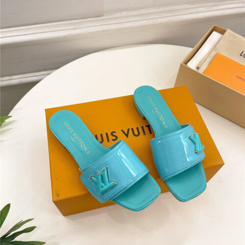 High Quality Luxury Louis Vuitton Latest Square Toe Slippers product detail